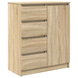 Sideboard with Drawers Sonoma Oak 71x35x84 cm Engineered Wood - Front View