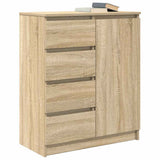 Sideboard with Drawers Sonoma Oak 71x35x84 cm Engineered Wood - Top-Down View