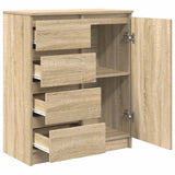 Sideboard with Drawers Sonoma Oak 71x35x84 cm Engineered Wood - 45-Degree Angle