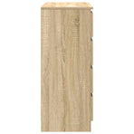 Sideboard with Drawers Sonoma Oak 71x35x84 cm Engineered Wood