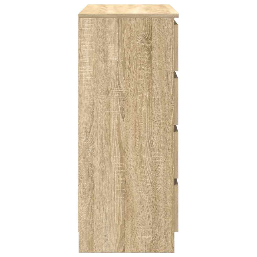 Sideboard with Drawers Sonoma Oak 71x35x84 cm Engineered Wood