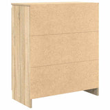 Sideboard with Drawers Sonoma Oak 71x35x84 cm Engineered Wood - Low Angle