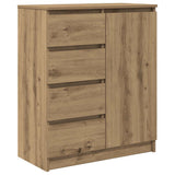 Sideboard with Drawers Artisan Oak 71x35x84 cm Engineered Wood - Front View