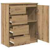 Sideboard with Drawers Artisan Oak 71x35x84 cm Engineered Wood - 45-Degree Angle