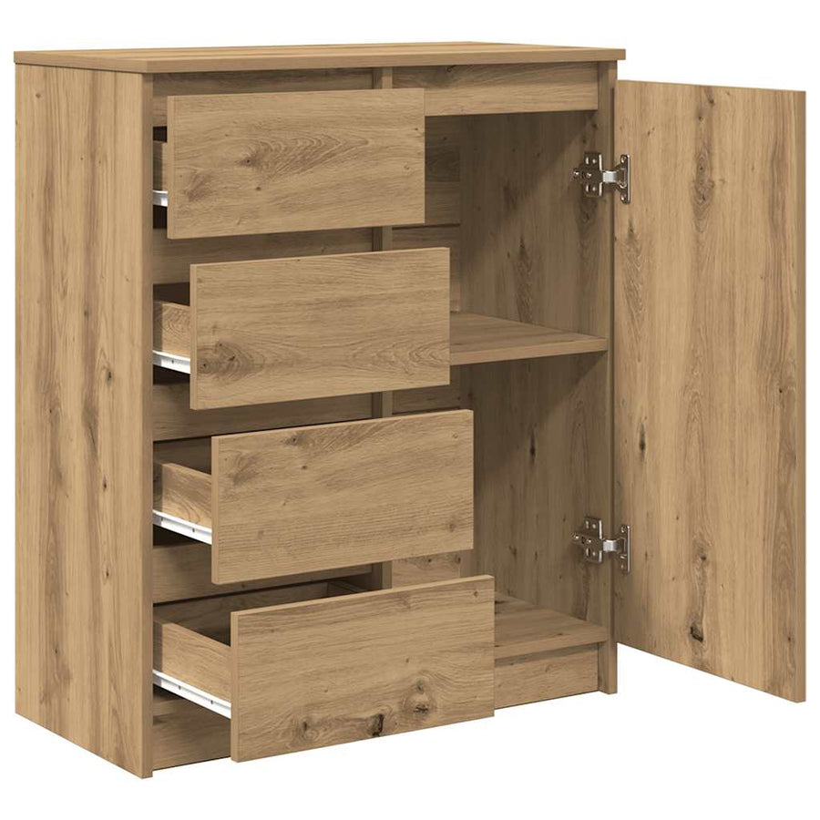 Sideboard with Drawers Artisan Oak 71x35x84 cm Engineered Wood