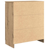 Sideboard with Drawers Artisan Oak 71x35x84 cm Engineered Wood - Low Angle