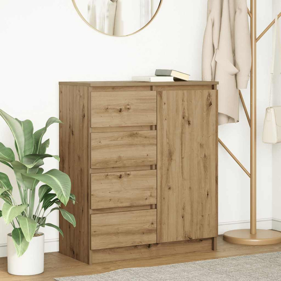 Sideboard with Drawers Artisan Oak 71x35x84 cm Engineered Wood