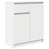 Sideboard with Drawer White 71x35x84 cm Engineered Wood - Front View