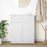 Sideboard with Drawer White 71x35x84 cm Engineered Wood - Side View