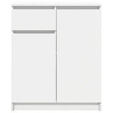 Sideboard with Drawer White 71x35x84 cm Engineered Wood - Rear View
