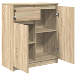 Sideboard with Drawer Sonoma Oak 71x35x84 cm Engineered Wood