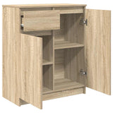Sideboard with Drawer Sonoma Oak 71x35x84 cm Engineered Wood - 45-Degree Angle