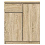 Sideboard with Drawer Sonoma Oak 71x35x84 cm Engineered Wood - Rear View
