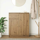 Sideboard with Drawer Artisan Oak 71x35x84 cm Engineered Wood - Side View