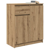 Sideboard with Drawer Artisan Oak 71x35x84 cm Engineered Wood - Top-Down View