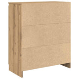 Sideboard with Drawer Artisan Oak 71x35x84 cm Engineered Wood - Low Angle