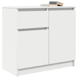 Sideboard with Drawer White 71x35x65 cm Engineered Wood - Top-Down View