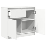 Sideboard with Drawer White 71x35x65 cm Engineered Wood - 45-Degree Angle