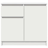 Sideboard with Drawer White 71x35x65 cm Engineered Wood - Rear View