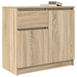 Sideboard with Drawer Sonoma Oak 71x35x65 cm Engineered Wood - Top-Down View