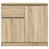 Sideboard with Drawer Sonoma Oak 71x35x65 cm Engineered Wood - Rear View