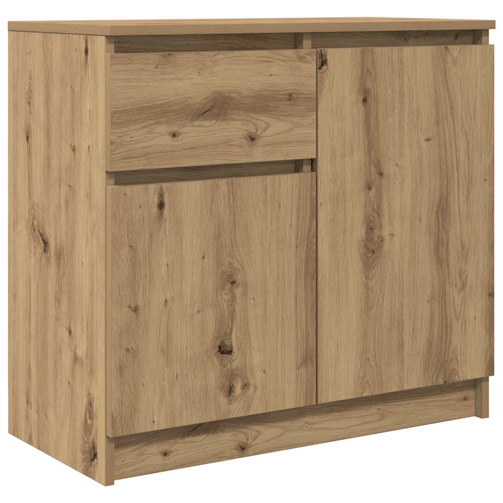 Sideboard with Drawer Artisan Oak 71x35x65 cm Engineered Wood