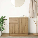 Sideboard with Drawer Artisan Oak 71x35x65 cm Engineered Wood - Side View