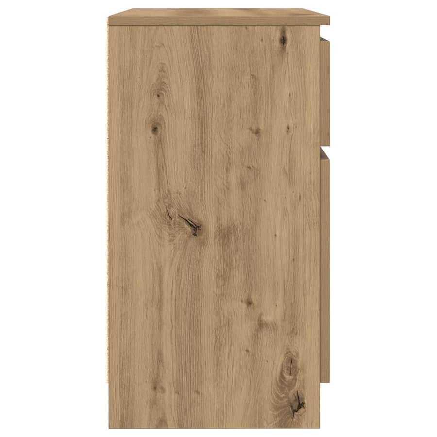 Sideboard with Drawer Artisan Oak 71x35x65 cm Engineered Wood