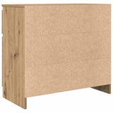 Sideboard with Drawer Artisan Oak 71x35x65 cm Engineered Wood - Low Angle
