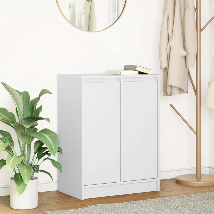 Sideboard White 57x34x76 cm Engineered Wood