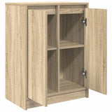 Sideboard Sonoma Oak 57x34x76 cm Engineered Wood - 45-Degree Angle