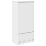 Cabinet with Drawer White 55.5x34x119.5 cm Engineered Wood - Front View