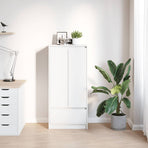 Cabinet with Drawer White 55.5x34x119.5 cm Engineered Wood