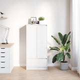 Cabinet with Drawer White 55.5x34x119.5 cm Engineered Wood - Side View