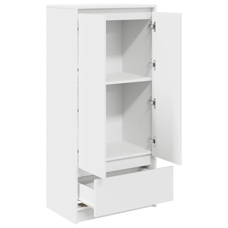 Cabinet with Drawer White 55.5x34x119.5 cm Engineered Wood