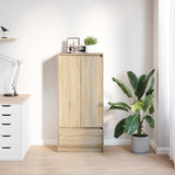 Cabinet with Drawer Sonoma Oak 55.5x34x119.5 cm Engineered Wood - Side View