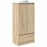 Cabinet with Drawer Sonoma Oak 55.5x34x119.5 cm Engineered Wood - Top-Down View