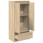 Cabinet with Drawer Sonoma Oak 55.5x34x119.5 cm Engineered Wood