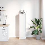 Highboard White 29.5x34x119.5 cm Engineered Wood - Side View