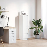 Highboard White 29.5x34x119.5 cm Engineered Wood