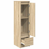 Highboard Sonoma Oak 29.5x34x119.5 cm Engineered Wood - 45-Degree Angle