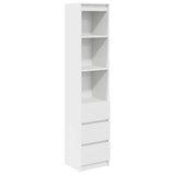 Highboard White 37.5x35x180 cm Engineered Wood - Front View