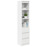 Highboard White 37.5x35x180 cm Engineered Wood - Top-Down View