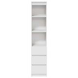 Highboard White 37.5x35x180 cm Engineered Wood - Rear View