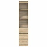 Highboard Sonoma Oak 37.5x35x180 cm Engineered Wood - Rear View