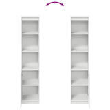 Highboard White 37.5x35x180 cm Engineered Wood - Low Angle
