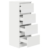 Sideboard White 37.5x35x99 cm Engineered Wood - 45-Degree Angle