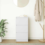 Sideboard White 37.5x35x76 cm Engineered Wood - Side View