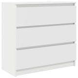 Sideboard White 80x35x76 cm Engineered Wood