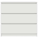 Sideboard White 80x35x76 cm Engineered Wood - Rear View